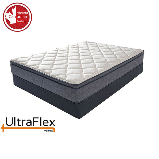 UltraFlex® DELIGHT- Advanced Orthopedic Support, High-Density Pressure Relief Foam, Multiple Posture Support, Motion Transfer Pockets, CoolGel (Made in Canada) - With Waterproof Mattress Protector