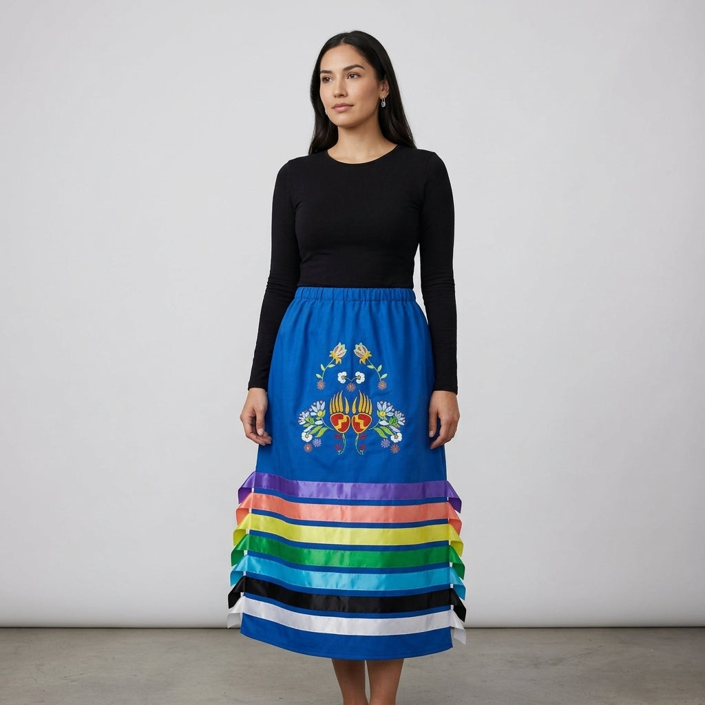 OLDTRIBES™ Paws & Petals  Ribbon Skirt