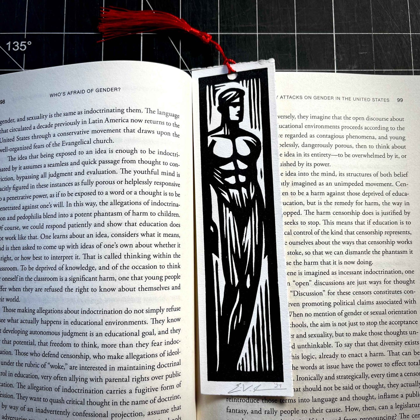 Good Boy Bookmark No. 3 | LINOCUT PRINT