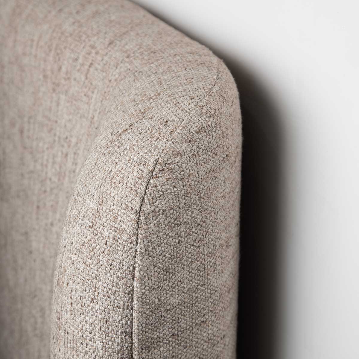 Faye Upholstered Bed With Curved Headboard - Perfect Taupe