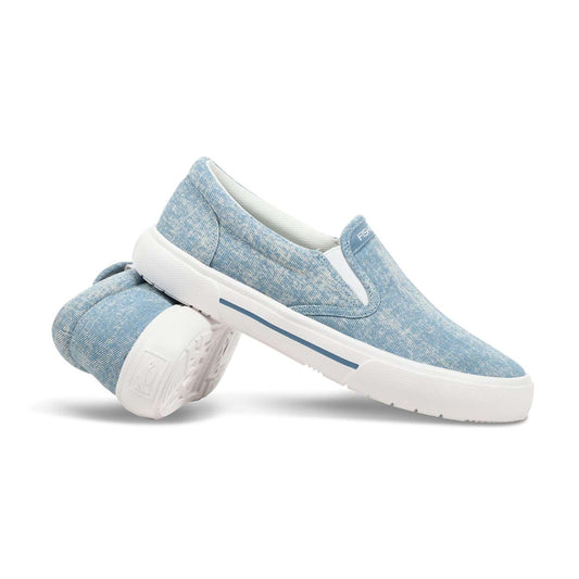 Fishooz Women's Sunwashed Slip-On Denim/White