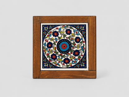 Coaster Handmade Palestine Ceramic Heat-Resistant for Coffee, Tea