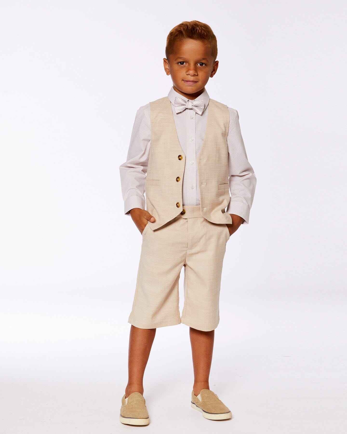 Slant Pocket Bermuda Shorts Light Taupe
