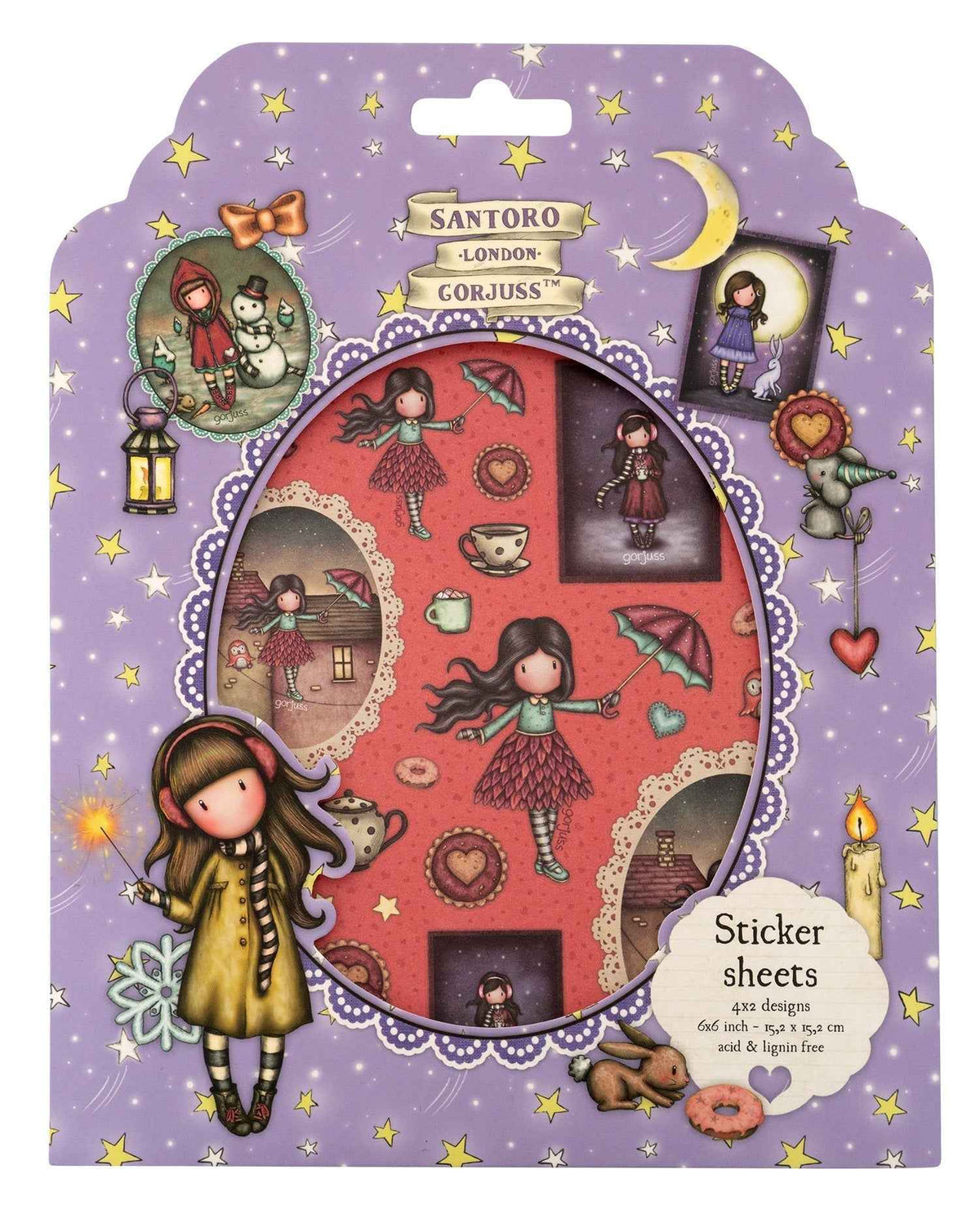 SAN Sticker Sheets 4x2 Designs Gorjuss Essentials 152x152x2mm 8 SH nr.14