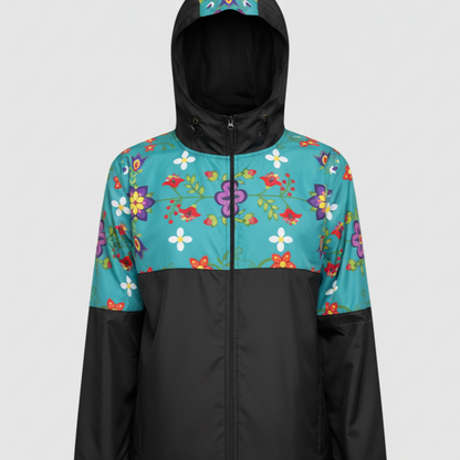 OLDTRIBES™ Turquoise Bloom Windbreaker