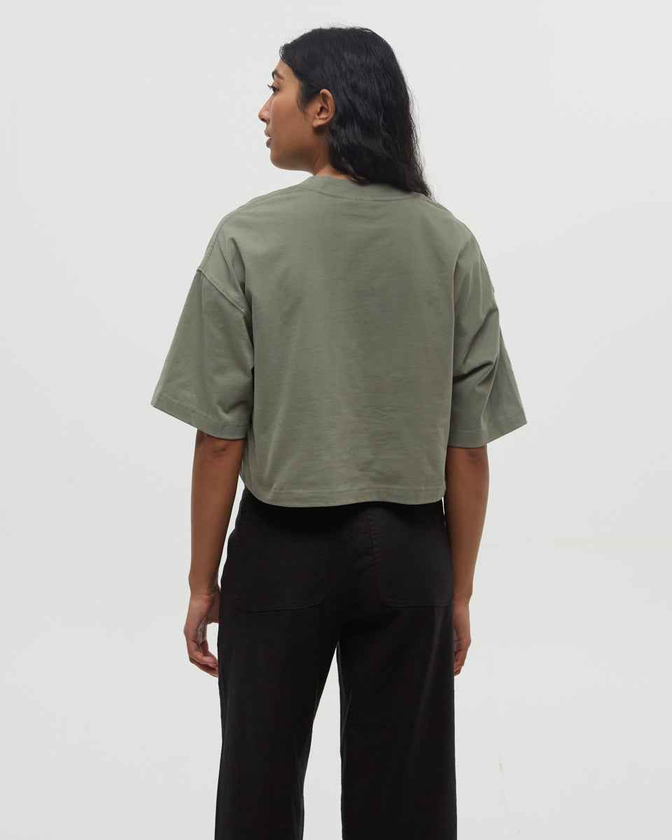 Emerald Edge Oversized Crop T-Shirt