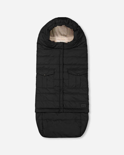 Evolutive Baby Footmuff Designed For Car Seat And Stroller Black