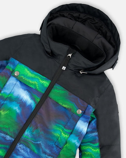 One-Piece Teknik Snowsuit Aurora Borealis