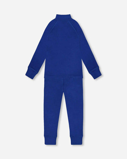Two-Piece Thermal Underwear Set Blue