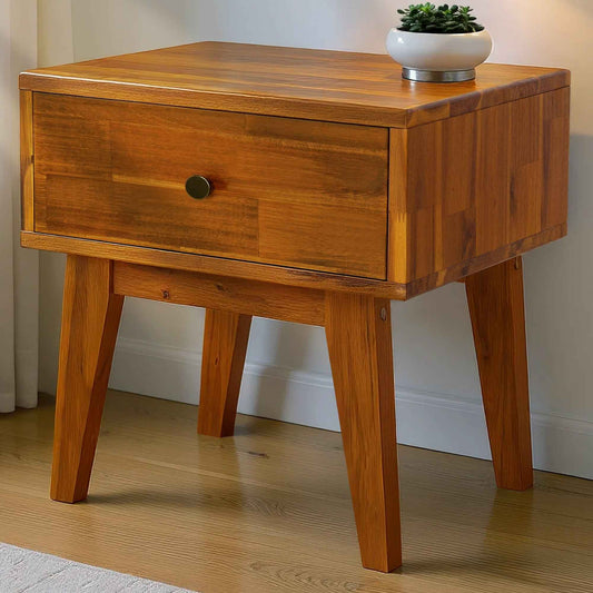 Sofia 1-Drawer Solid Wood Nightstand