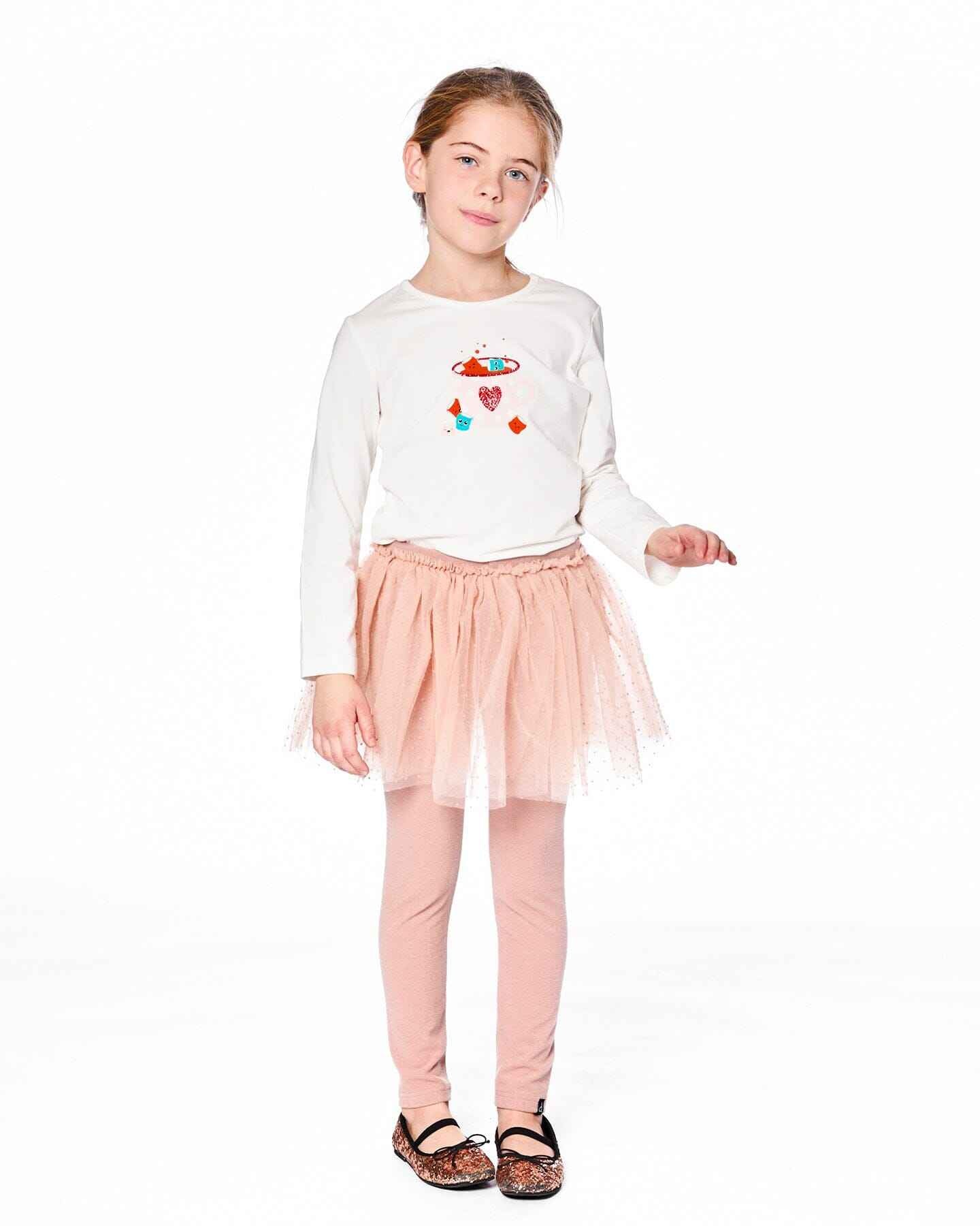 Organic Cotton Long Sleeve T-Shirt Off-White With Hot Chocolate