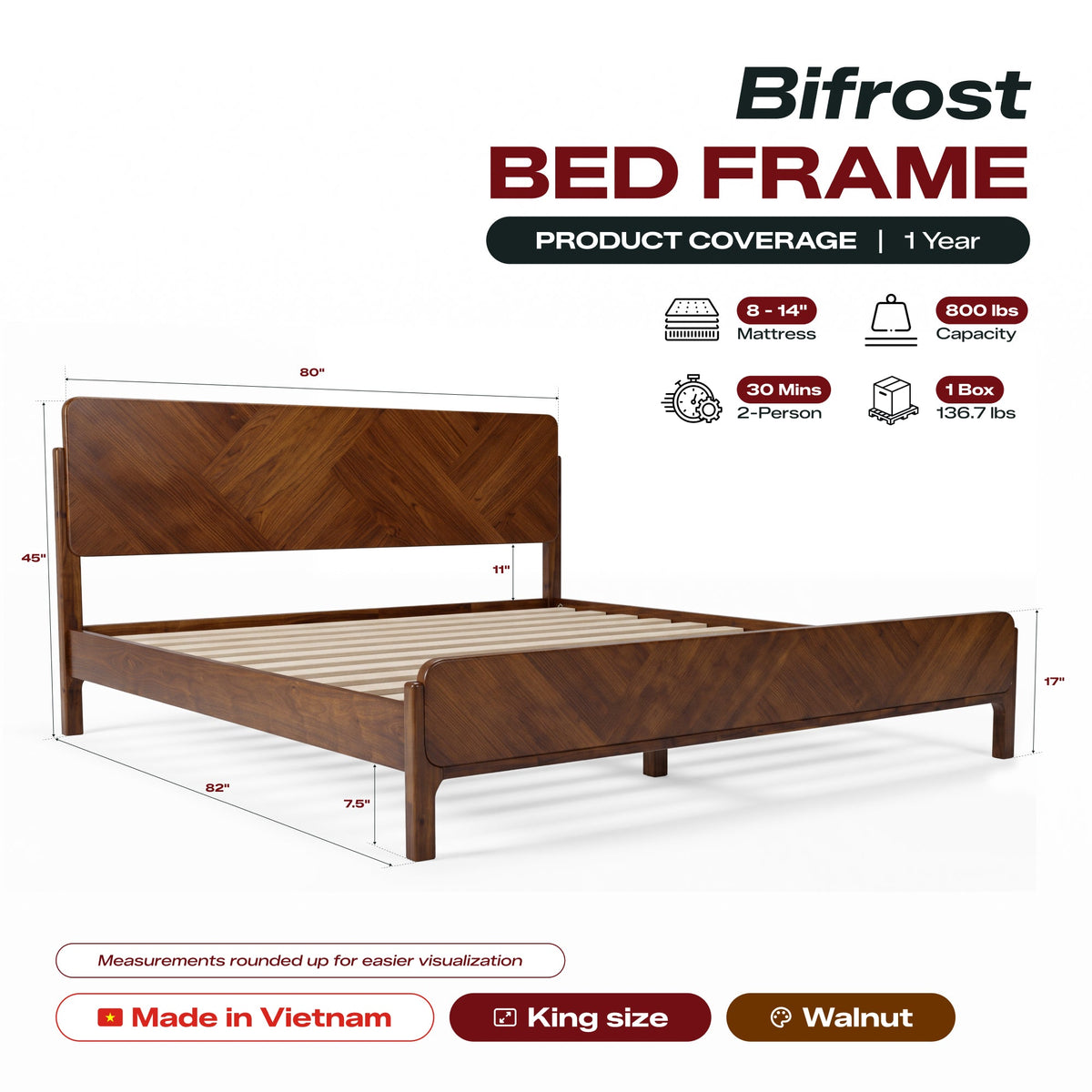 Bifrost Solid Wood Bed Frame