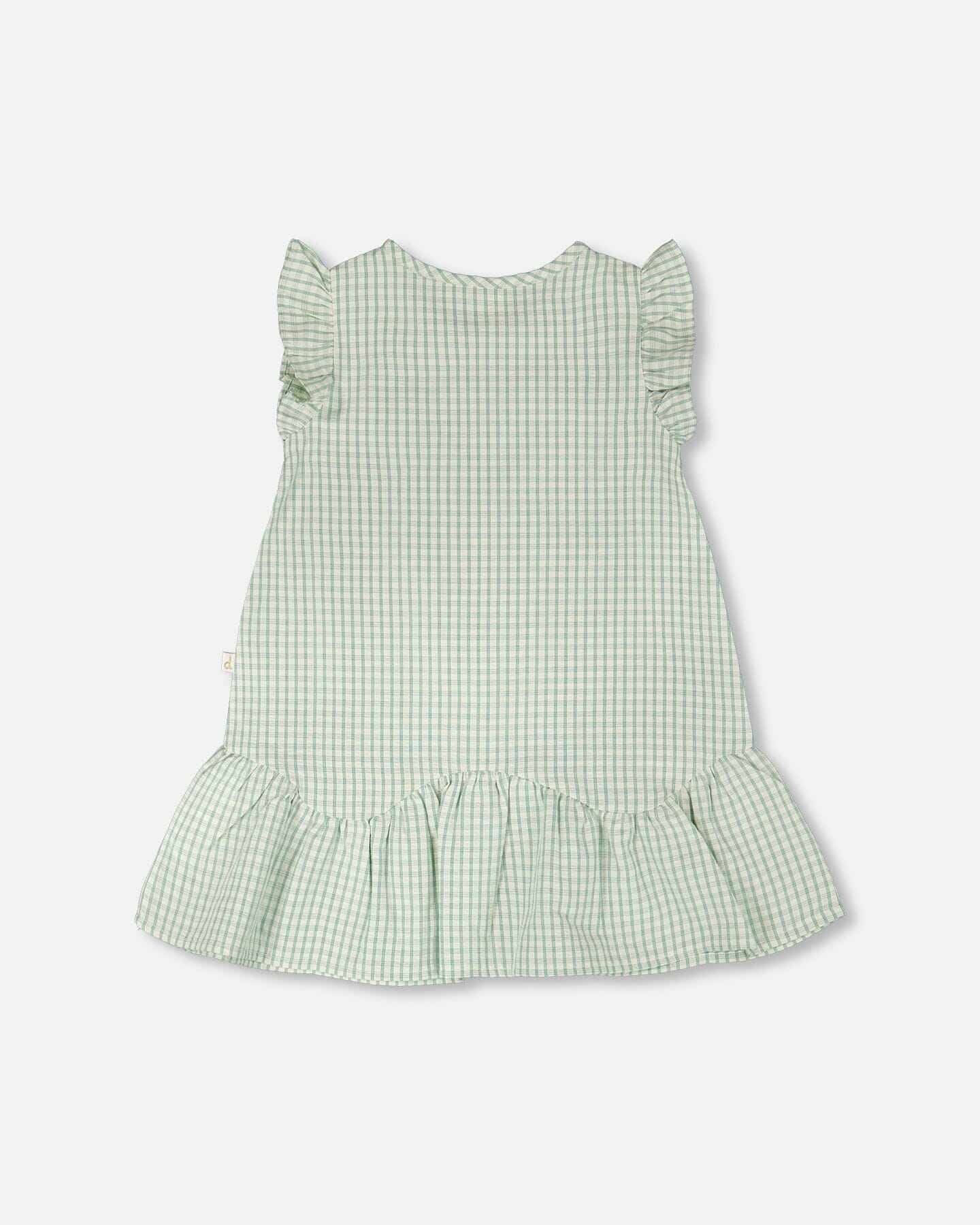 Plaid Poplin Dress Green