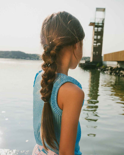 Rib Tank Top Blue