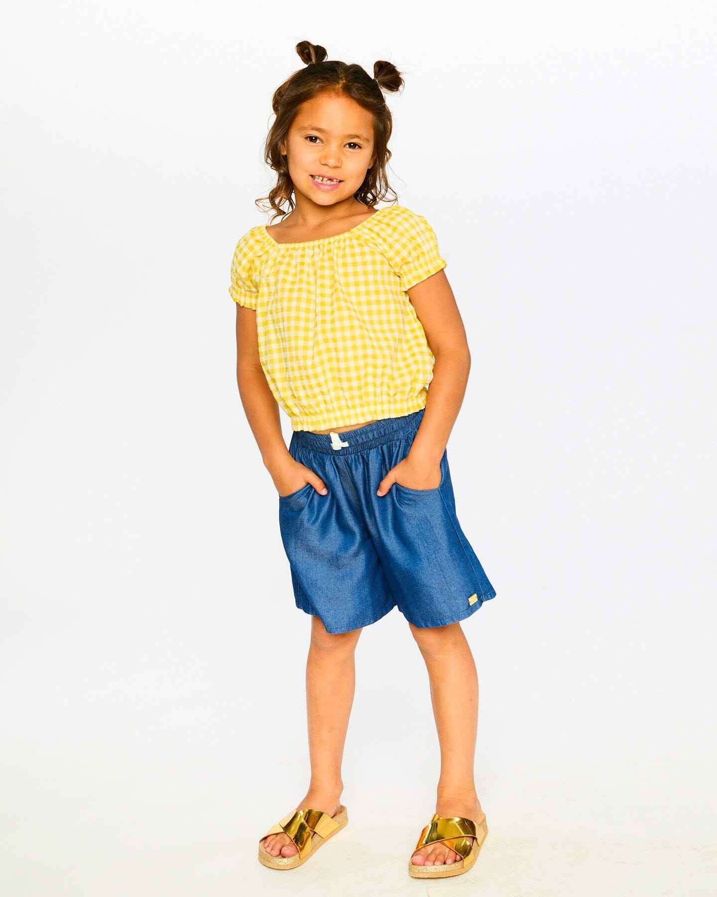 Blue Chambray Bermudas