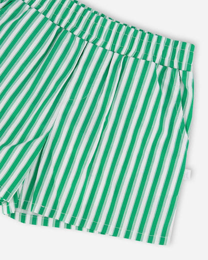 Striped Shorts Green