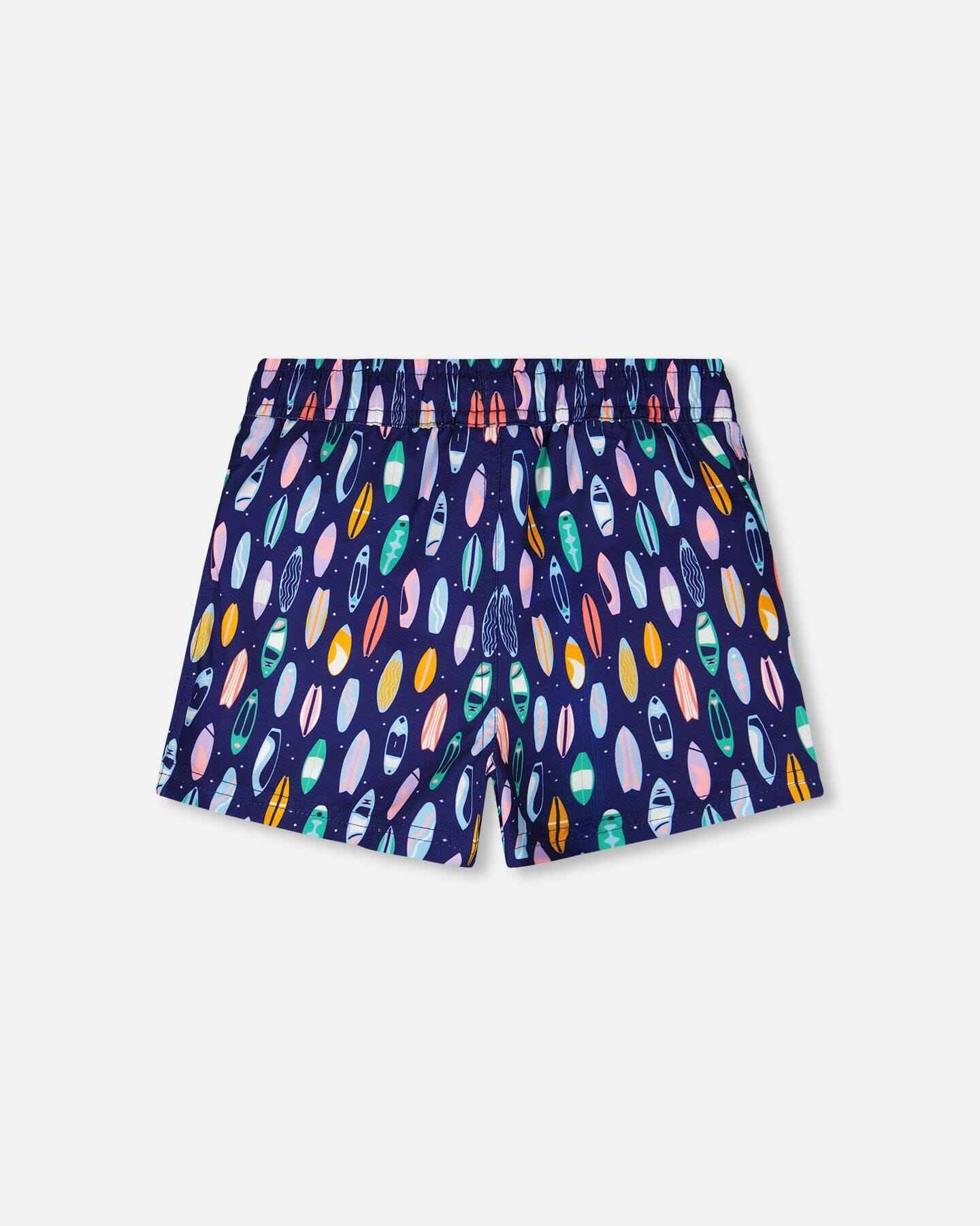 Boardshorts Blue Surfboard Print
