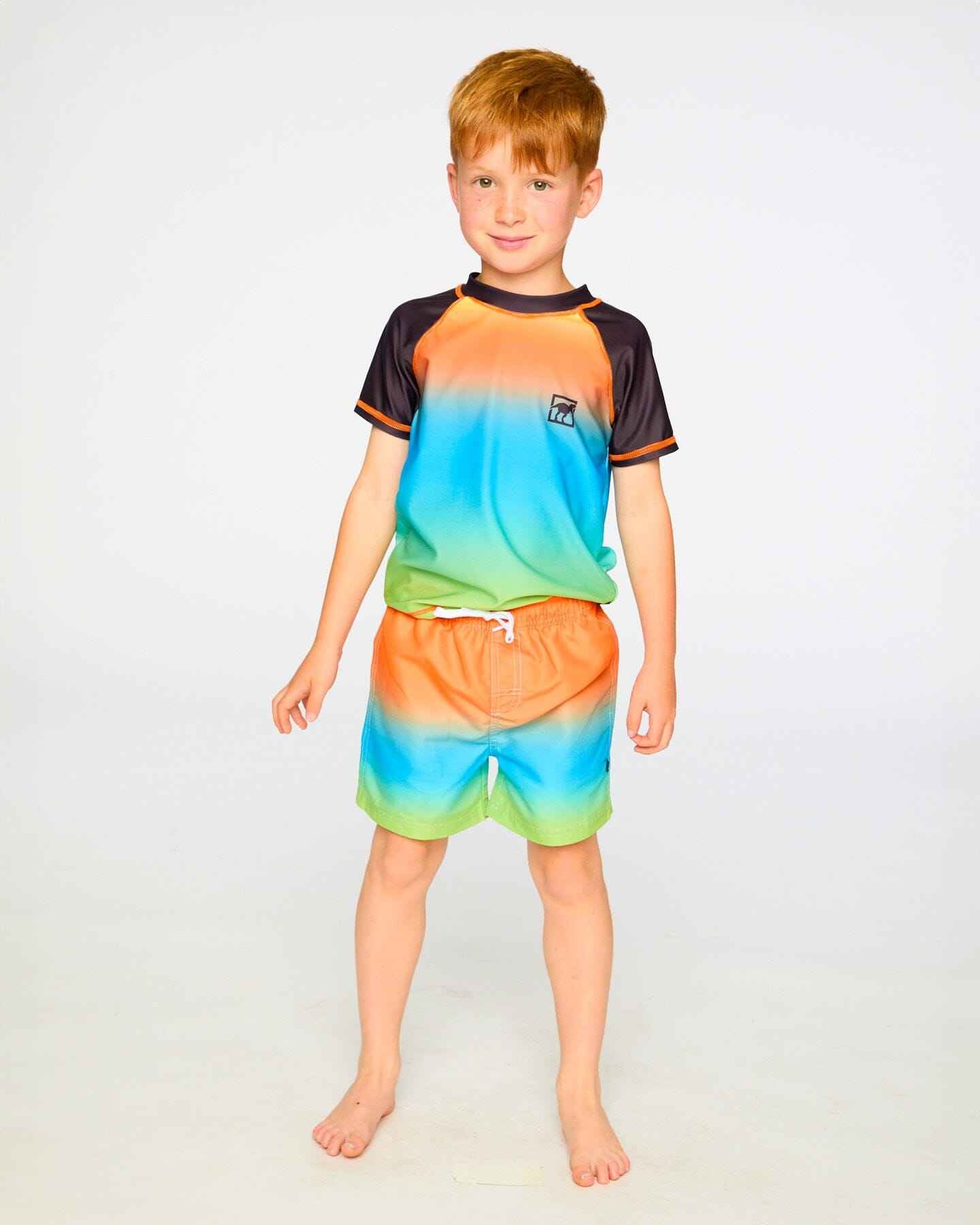 Boardshorts Orange Blue And Green Gradient
