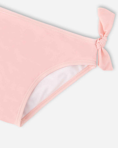 Two-Piece Swimsuit Pink Hibiscus Print