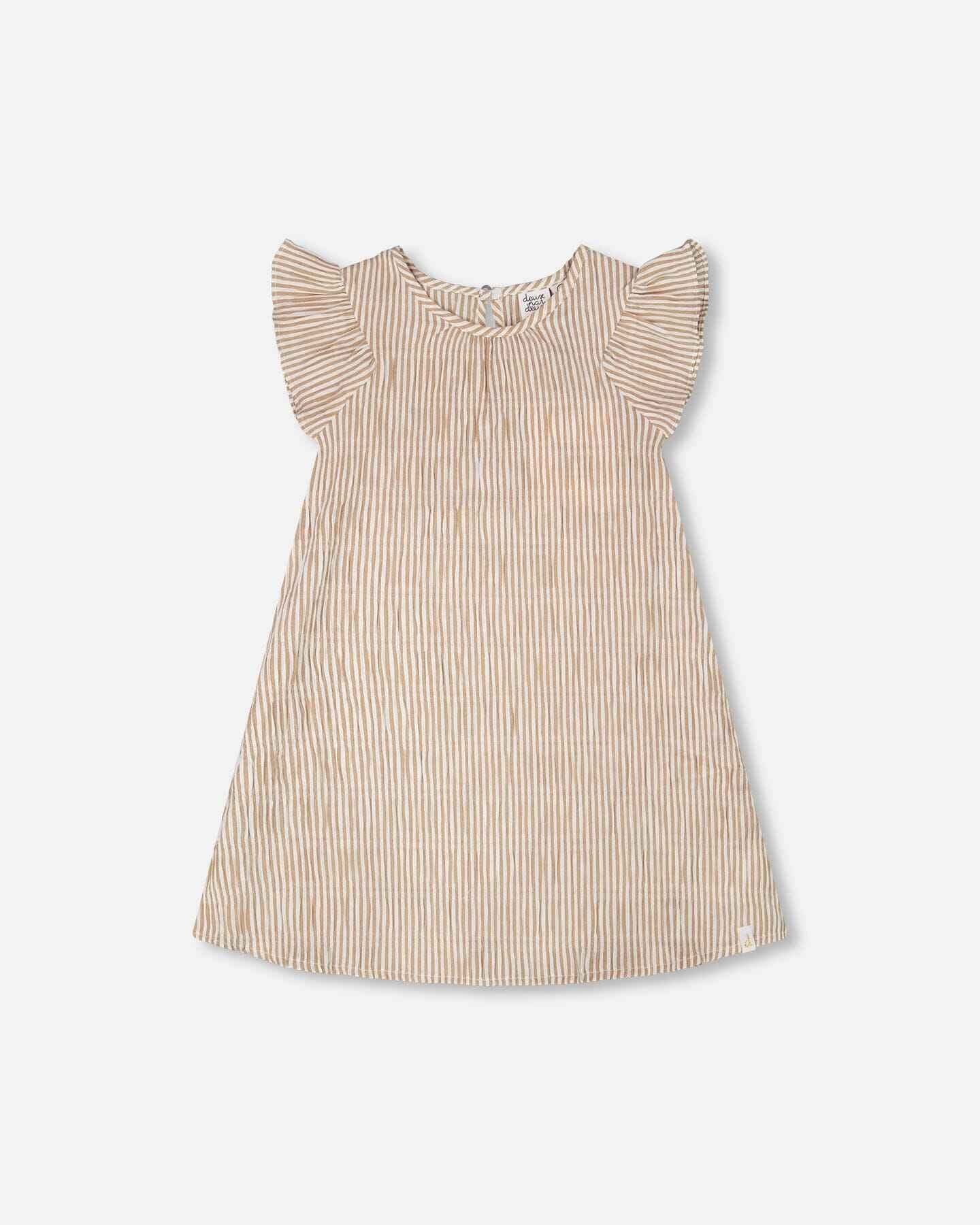 Striped Dress Off White And Sand