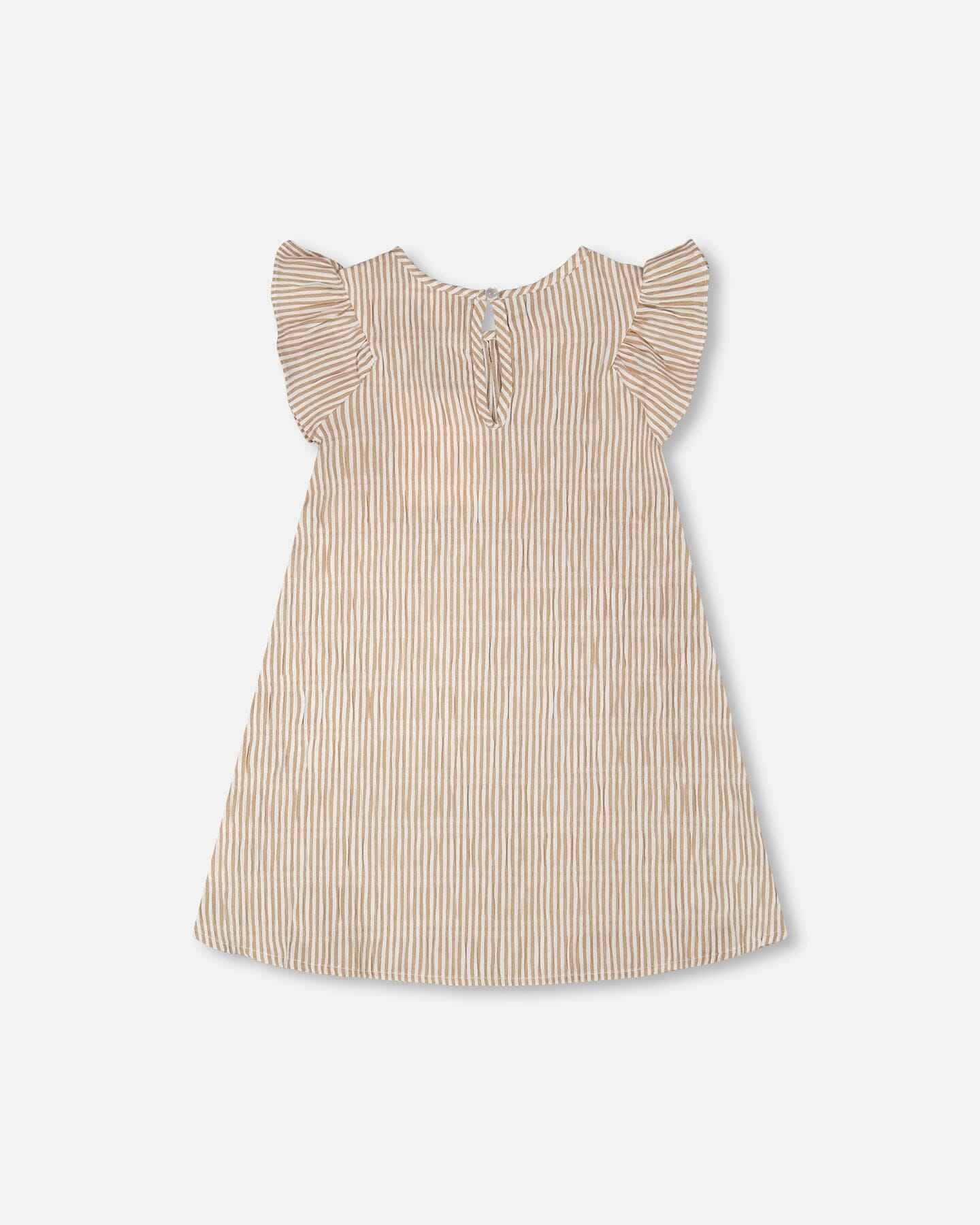 Striped Dress Off White And Sand