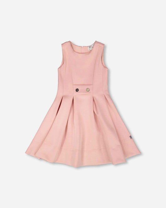 Sleeveless Neoprene Dress Pale Pink