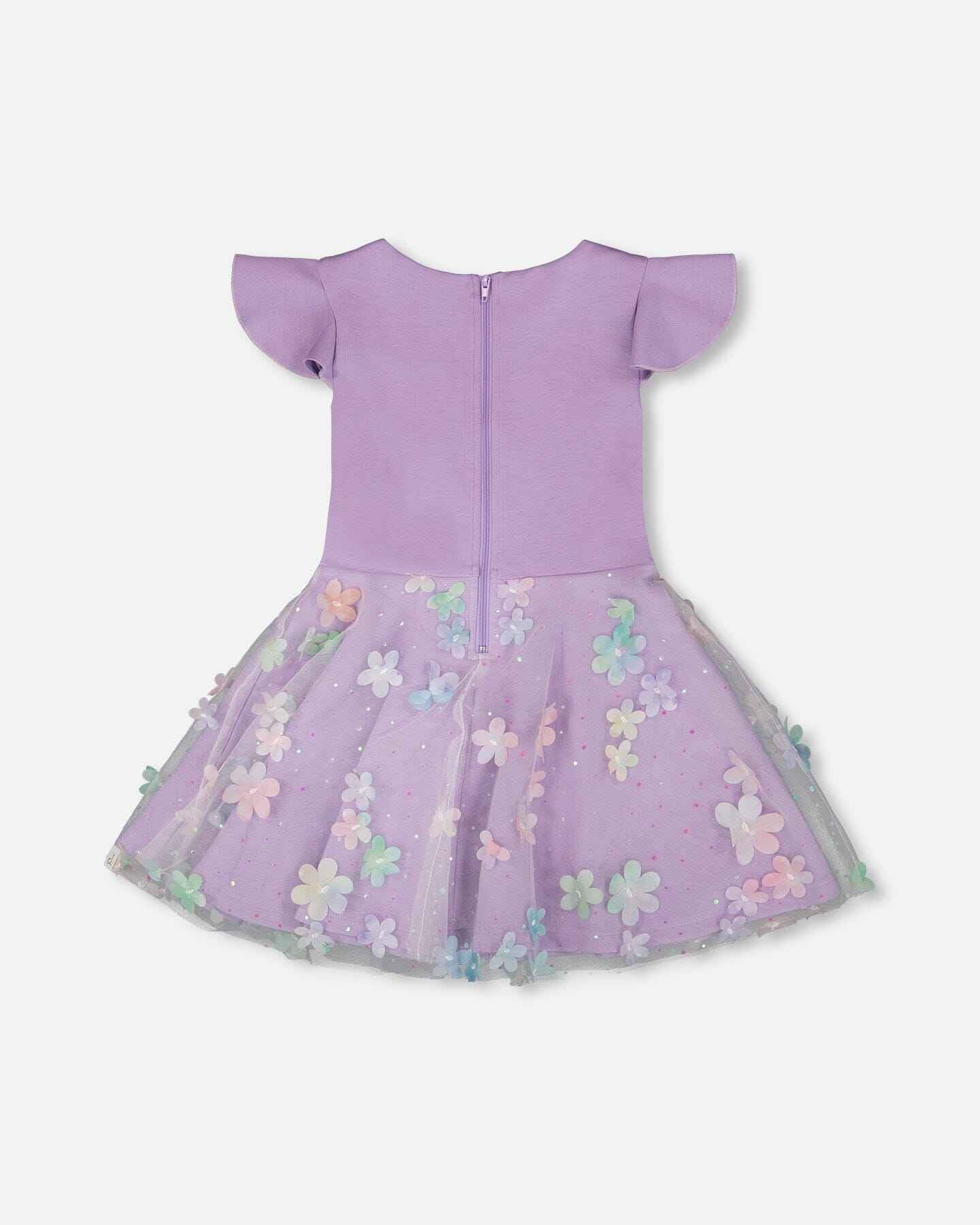 Bi-Material Dress Mauve