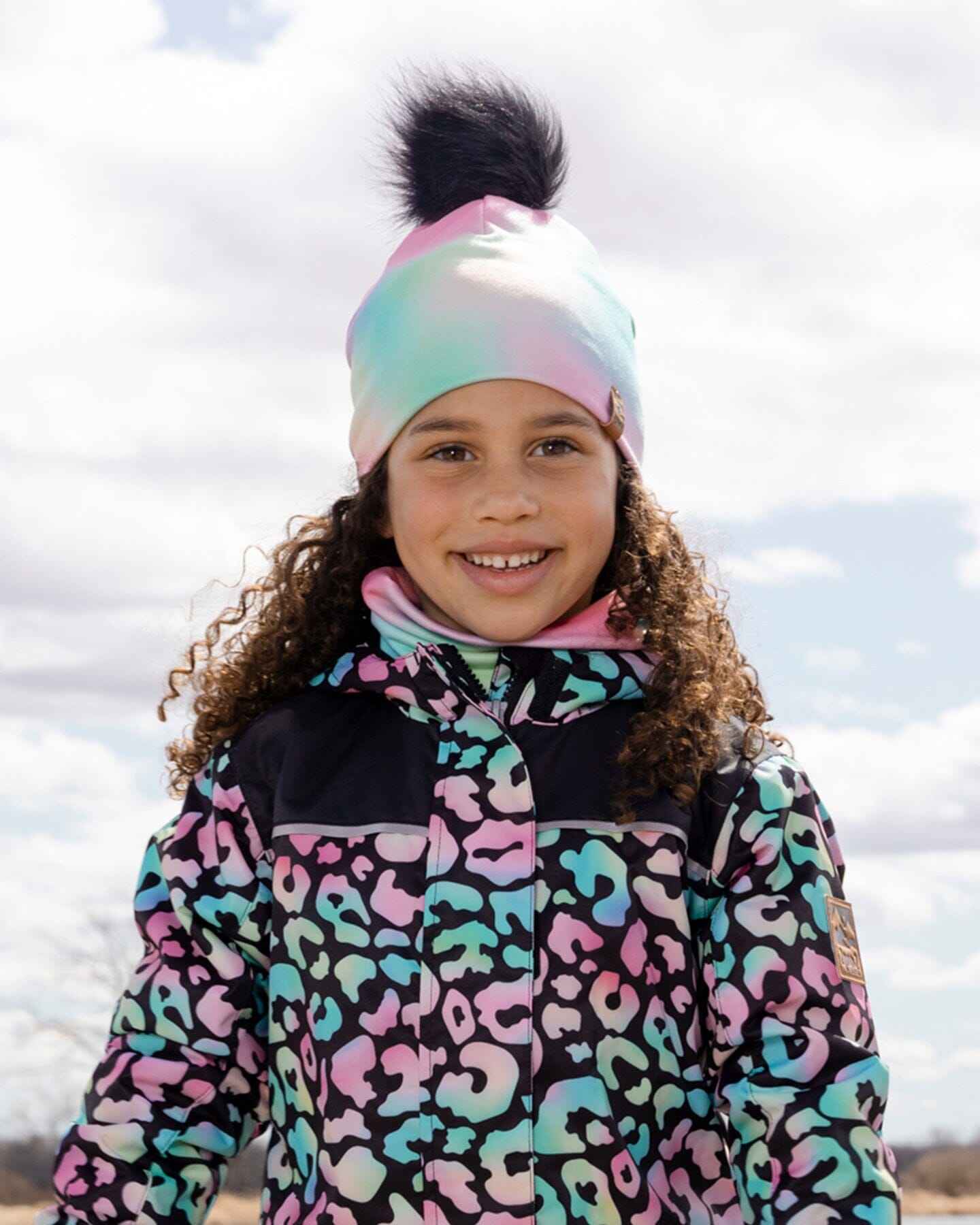 Stretch Jersey Hat Multicolored With Pompom