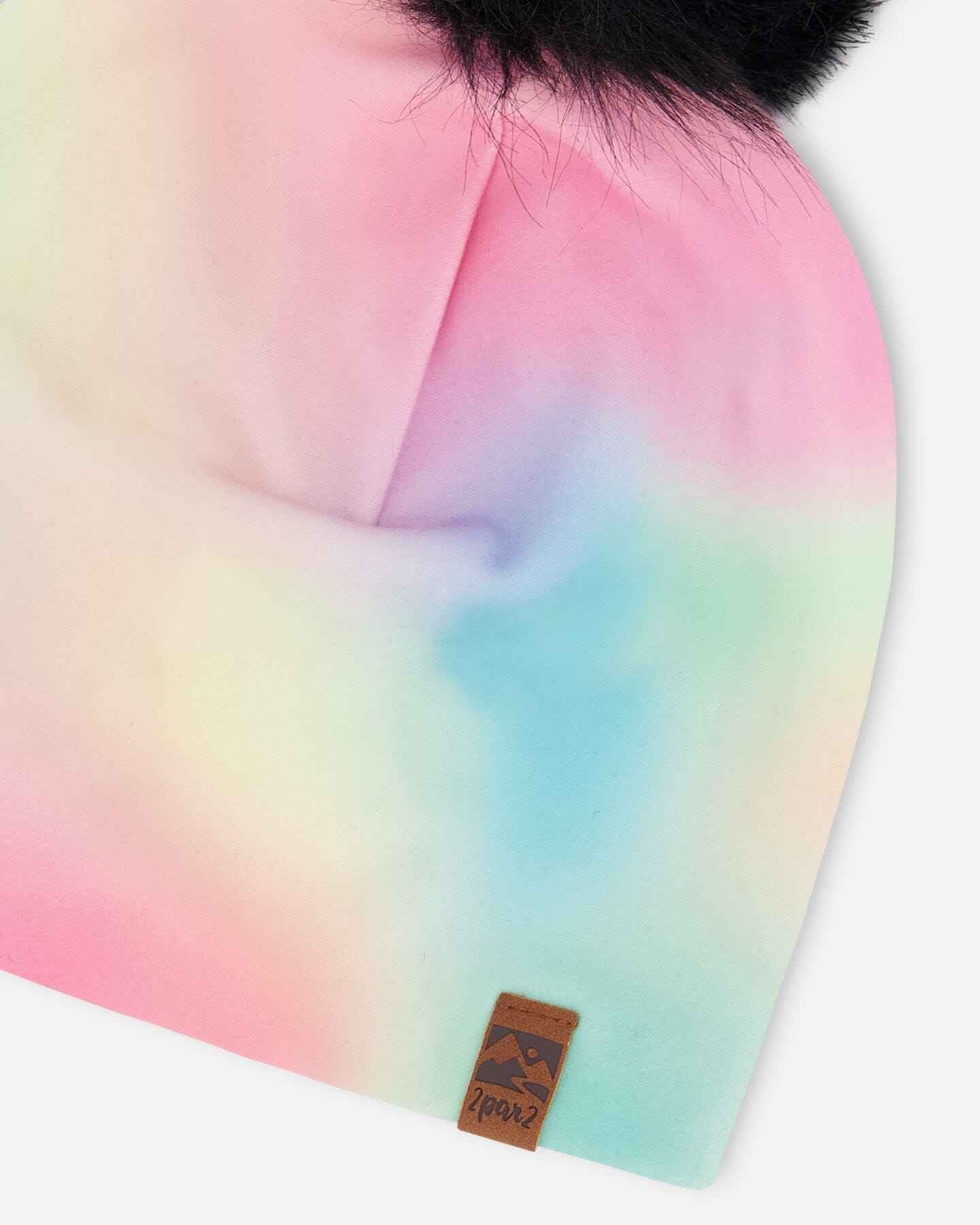 Stretch Jersey Hat Multicolored With Pompom