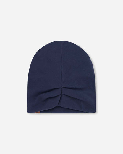 Stretch Jersey Beanie Navy Blue