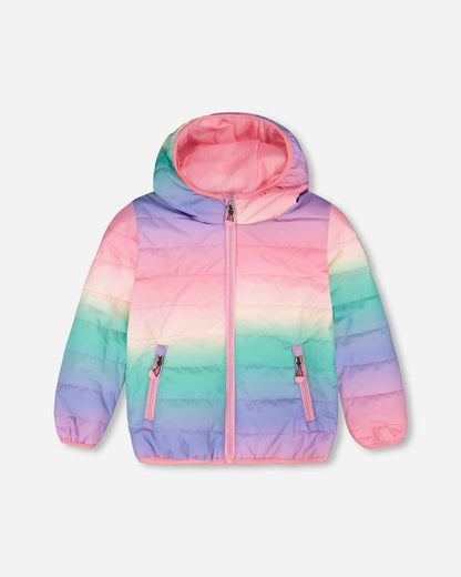 Quilted Mid-Season Jacket Multicolor Gradient