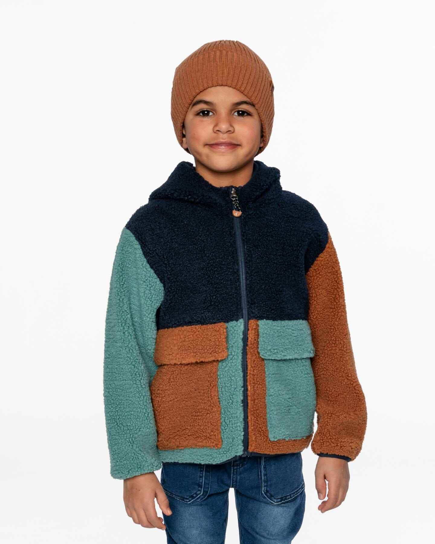 Sherpa Jacket Navy Colorblock