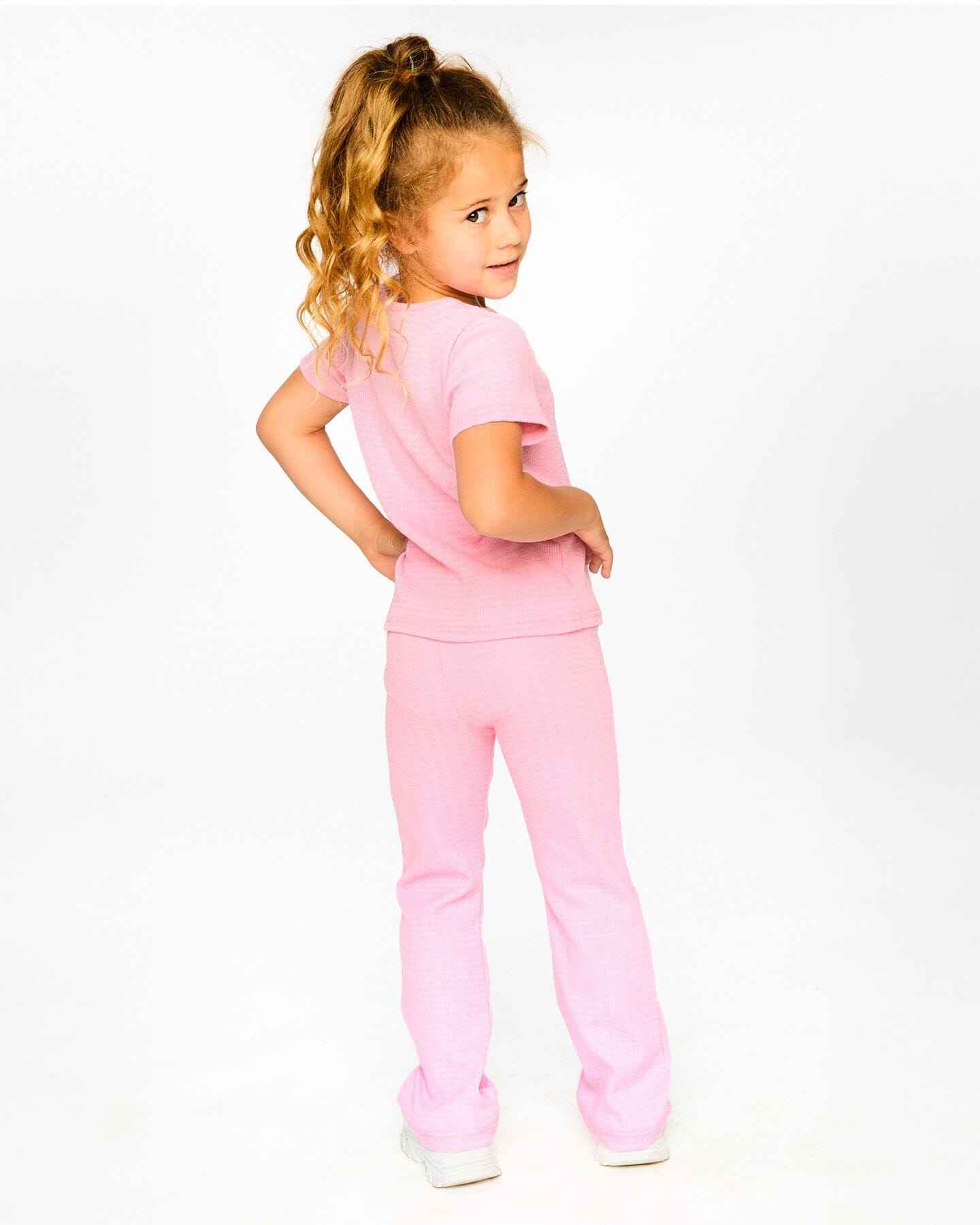 Crinkle Jersey Leggings Pink