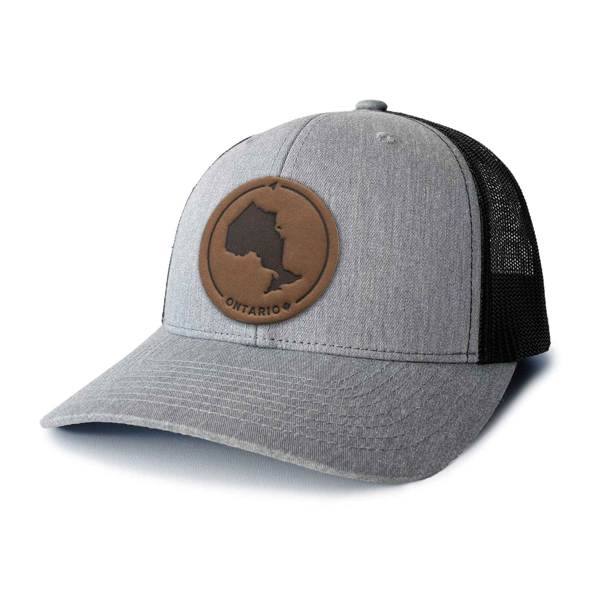Ontario Leather Patch Trucker Hat