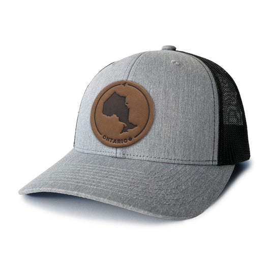 Ontario Leather Patch Trucker Hat