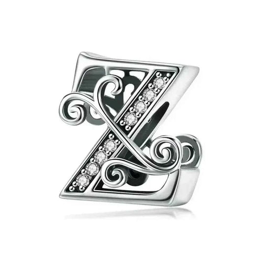 Vintage Openwork 925 Sterling Silver Initial Charm