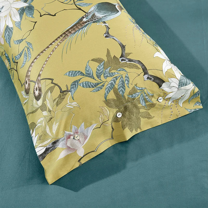 Eden 600 TC Elegant Cotton Duvet Set - Olive Green