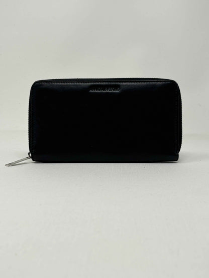 Portefeuille en cuir Anna, Noir