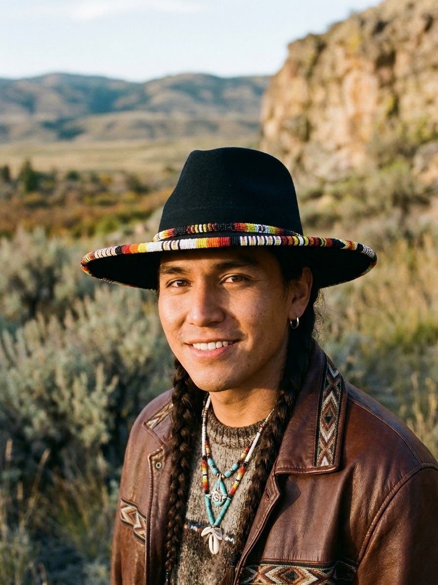 Size-59 Handmade Beaded Hat