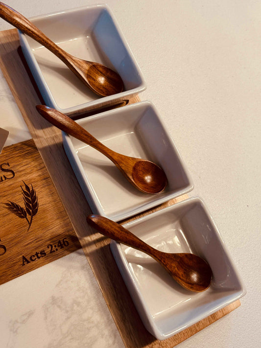 Personalized Marble & Acacia Charcuterie Set