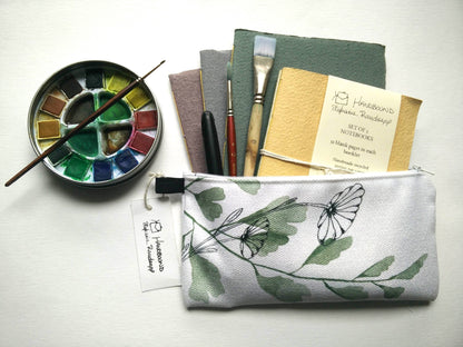 Zippered Cotton Canvas Pencil Case | Rust
