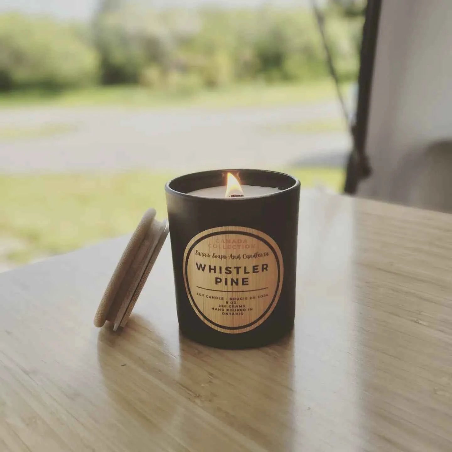 Whistler Pine: wood wick soy candle 8oz