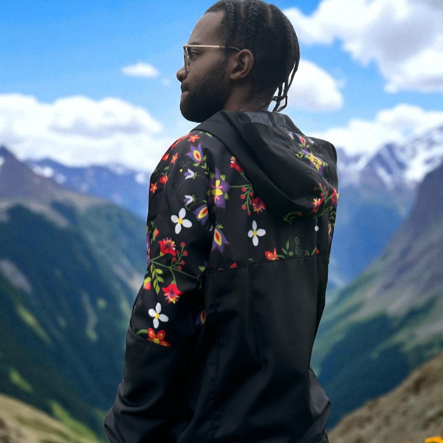 OLDTRIBES™ Midnight Bloom Windbreaker