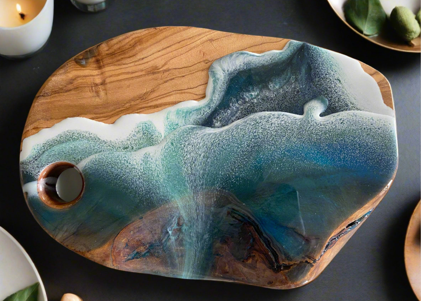 Olive Wood Charcuterie Board - AURABAGS SHOP
