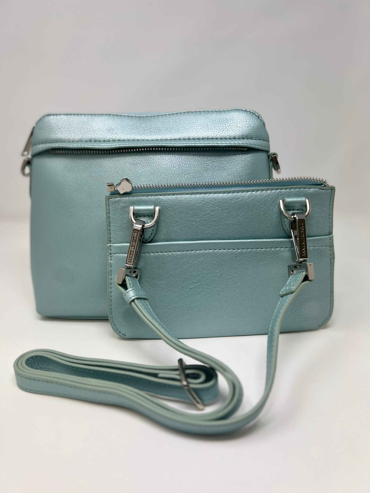 Petit sac à bandoulière bleu céleste, Brigitte