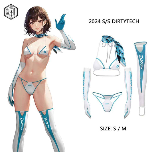 Anime Spandex Swimwear Sexy Bikini Race Queen Cosplay Set