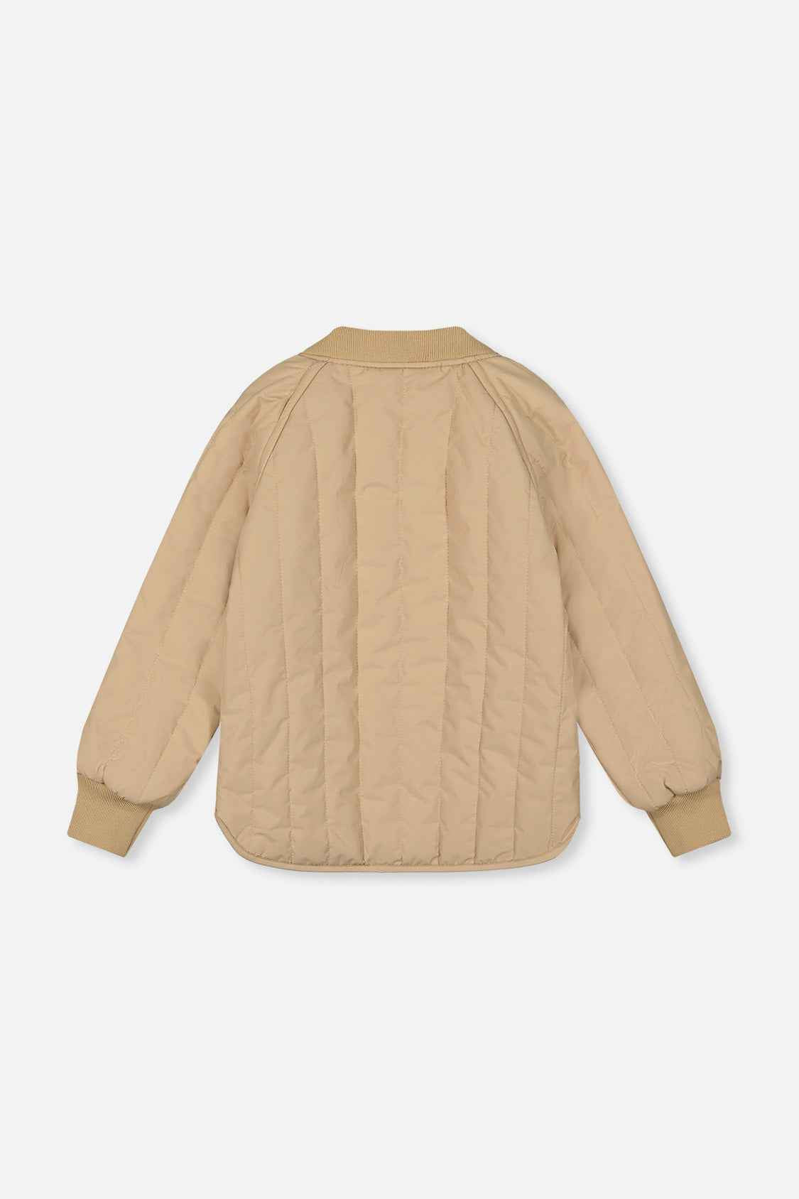 Quilted Raglan Sleeve Jacket Beige