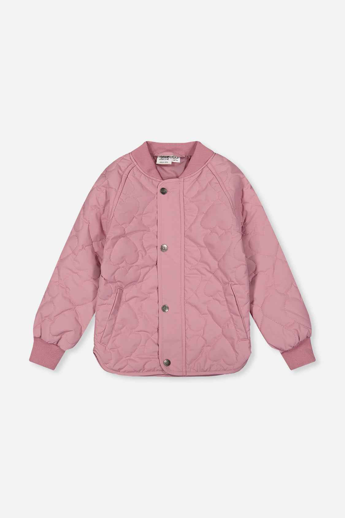 Quilted Raglan Sleeve Jacket Mauve Pink