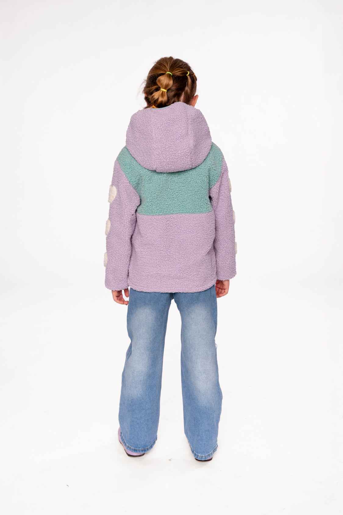 Reversible Mid-Season Jacket Pale Blue-Grey And Mauve