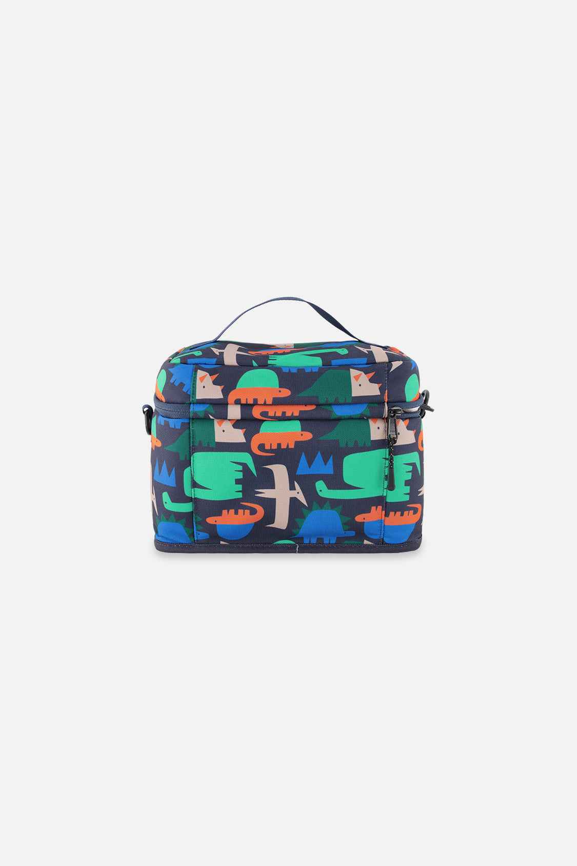 Lunch Box Navy Dinosaur Print